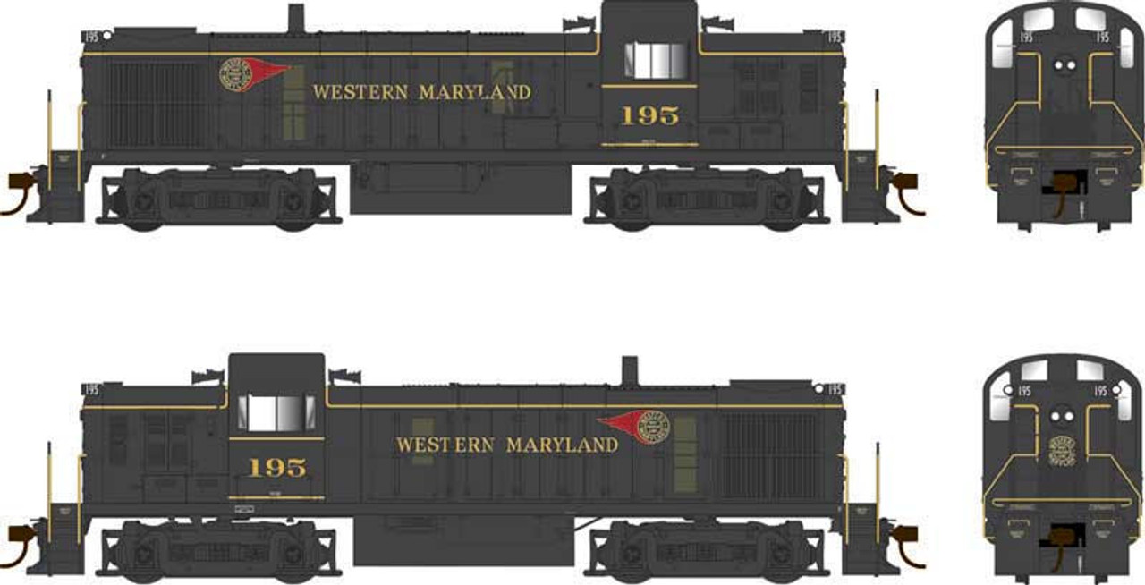 Bowser 25236 Ho Alco RS-3 Phase 3 - Western Maryland as delivered #196 with DCC & Sound