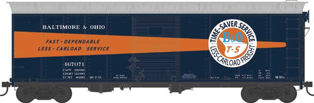 Bowser 43146 Ho 40' Boxcar - Baltimore & Ohio Timesaver #467071