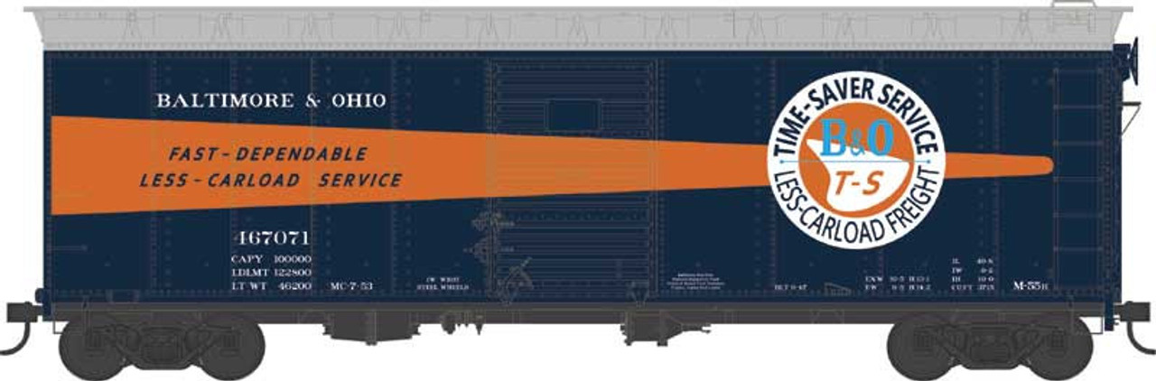 Bowser 43147 Ho 40' Boxcar - Baltimore & Ohio Timesaver #467439