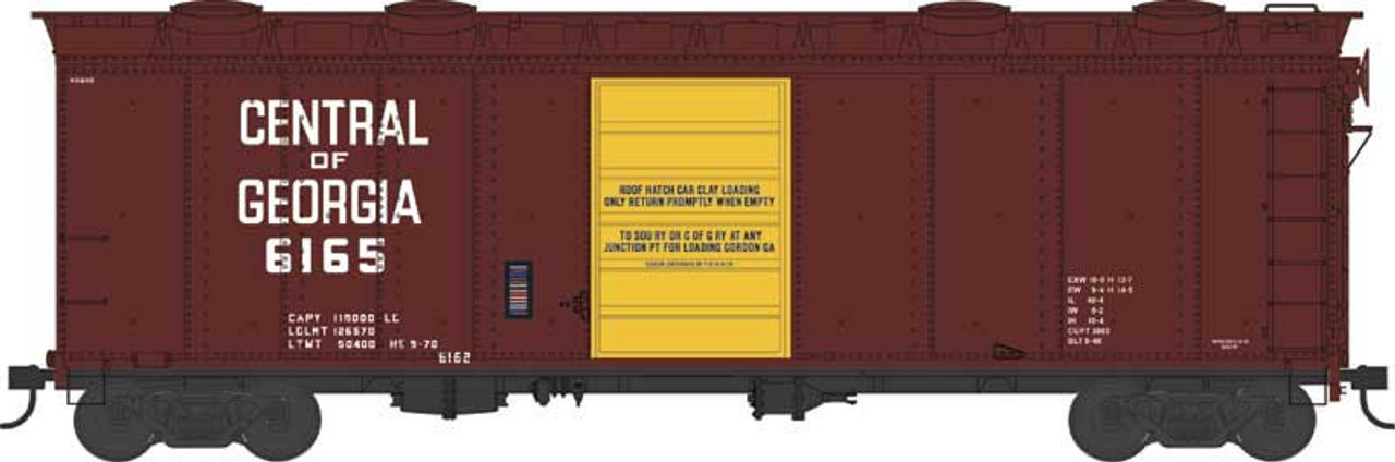 Bowser 43153 Ho 40' Boxcar - Central of Georgia w/hatches #6165