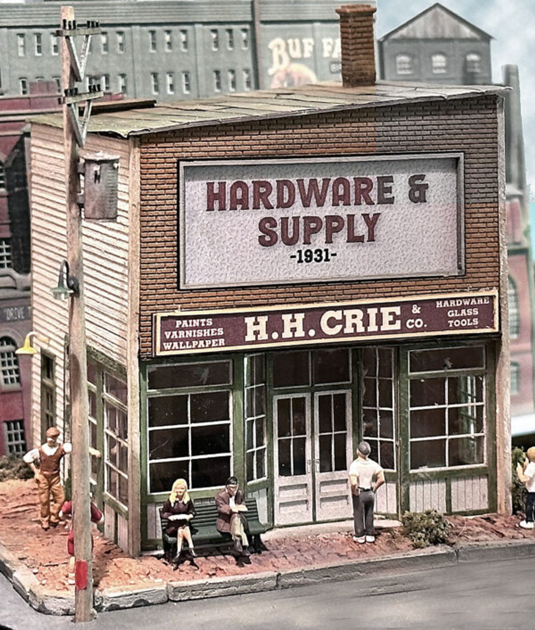 Bar Mills 0672 Ho "Loft's Candies"/"H.H. Crie Hardware Co" Building Kit