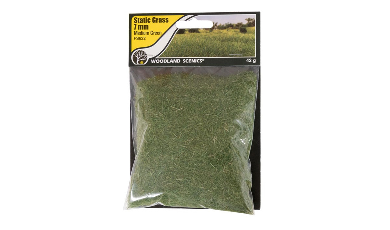 Woodland Scenics FS622 Static Grass Dark Green 7mm