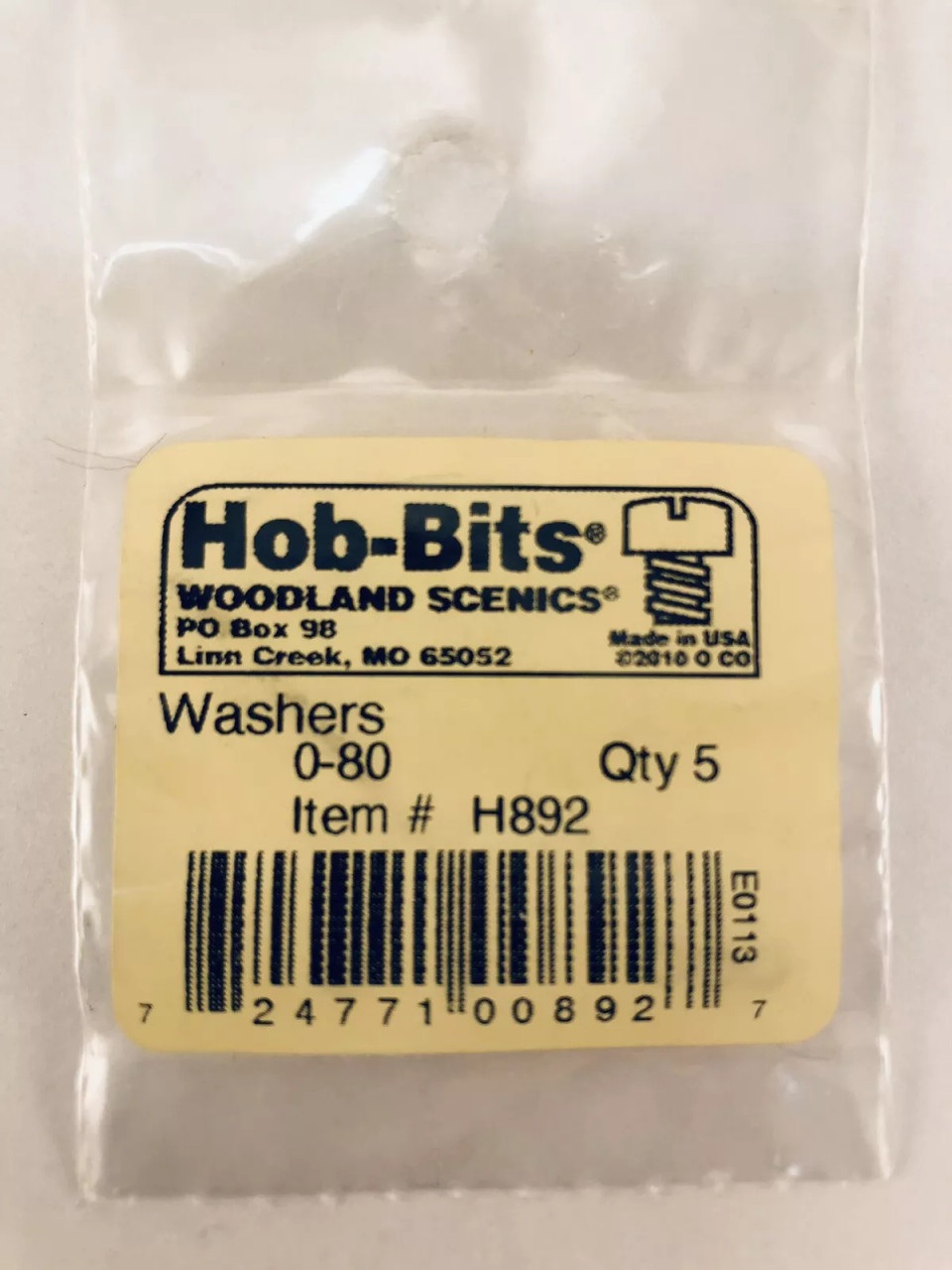 Woodland Scenics H892 Hob-Bits Washers 0-80 - 5 ea