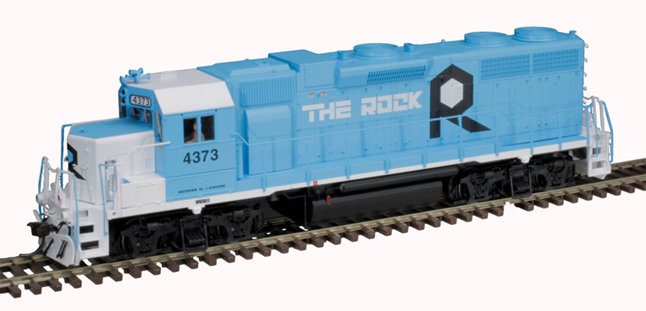 Atlas 10 004 064 HO GP38 Locomotive - Rock Island Rail #4373 w/ditch lights Silver Series