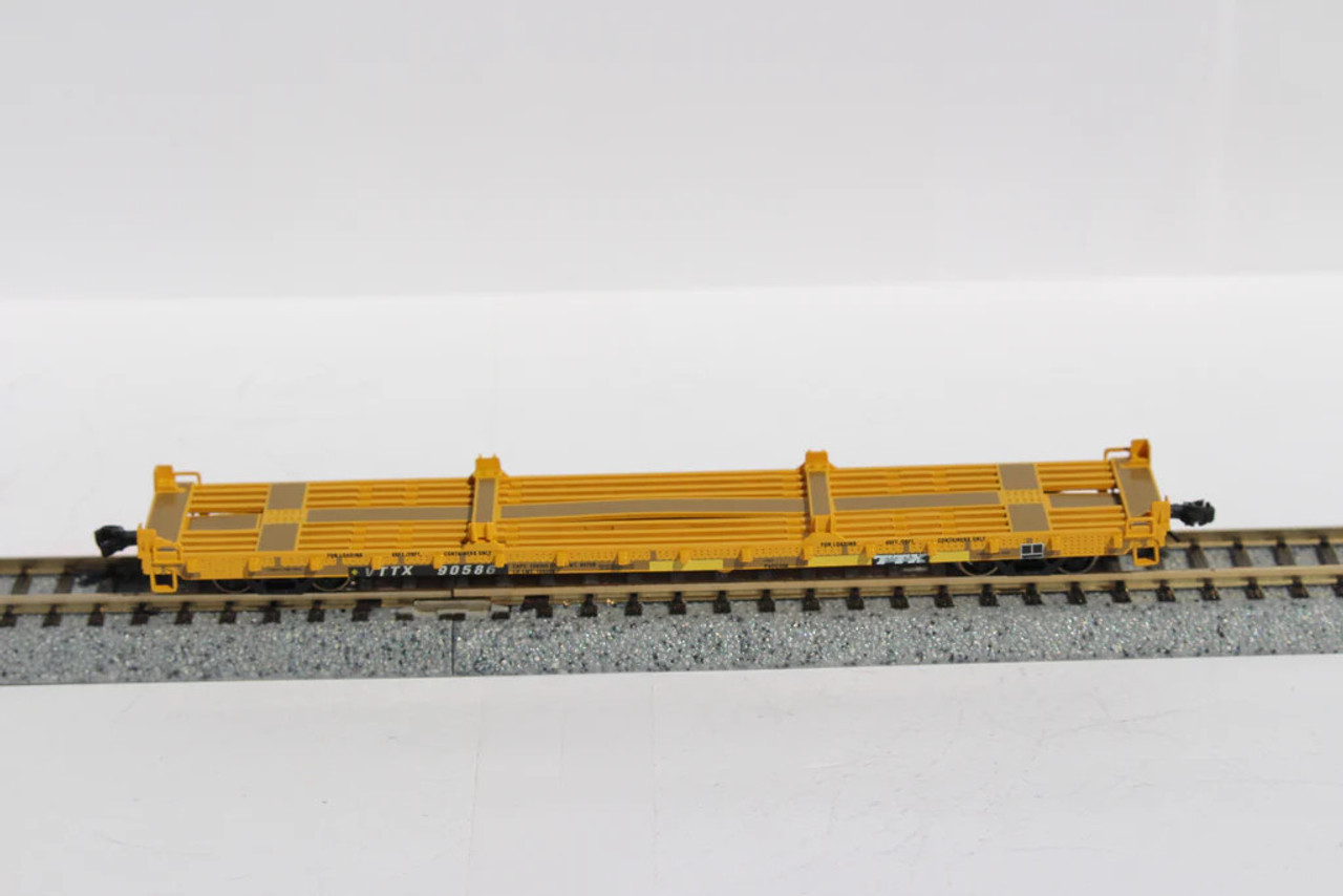 Jacksonville Terminal 777026 N Pullman Standard TTX patch over TrailerTrain 60' Flatcar, 5-8 years weathered #90588