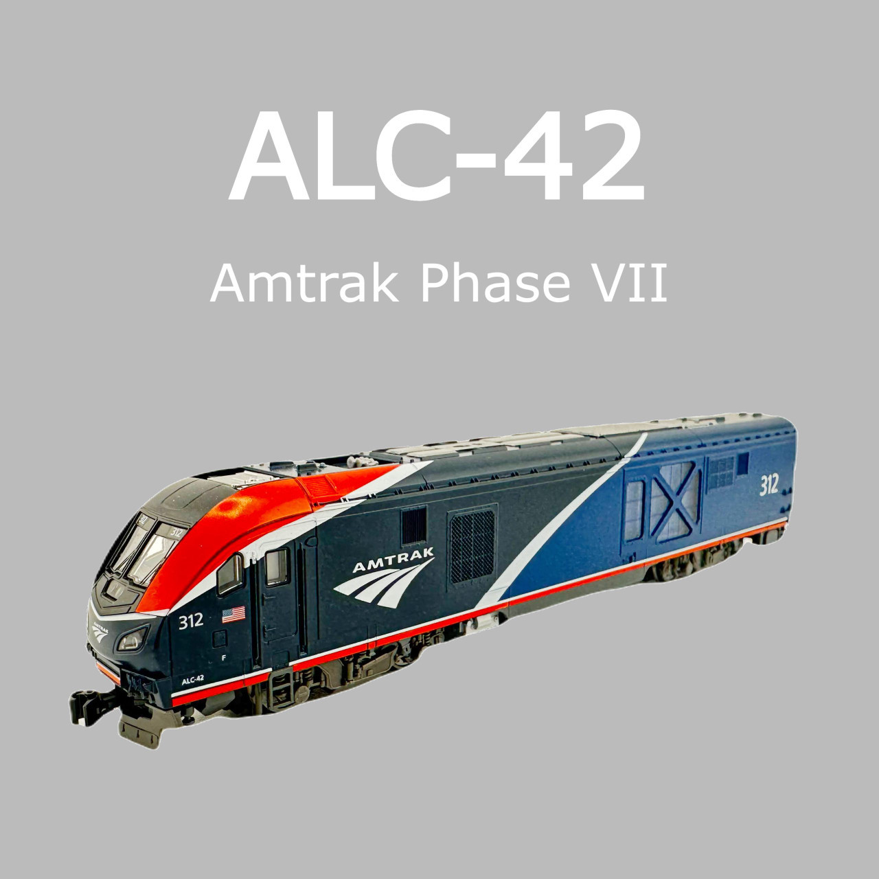 Kato 176 6056-DCC N ALC-42 Charger Amtrak Phase VII #315 w/Pre-Installed DCC