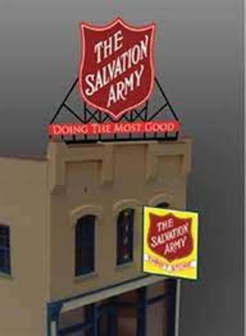 Miller Engineering 62981 Ho/O Salvation Army Combo Billboards