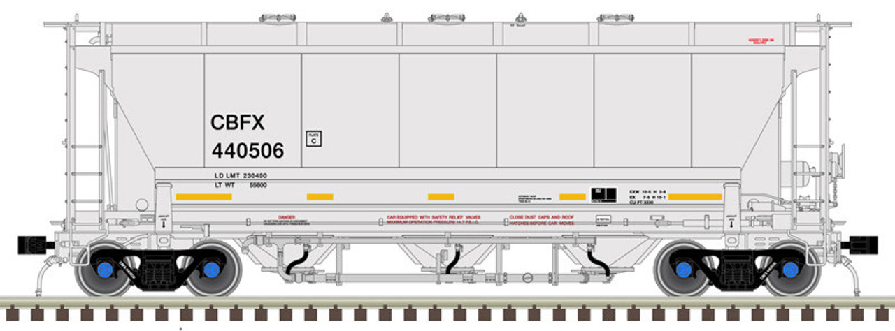 Atlas 20 006 842 HO Trinity 3230 Covered Hopper - CIT Group (CBFX) #440507