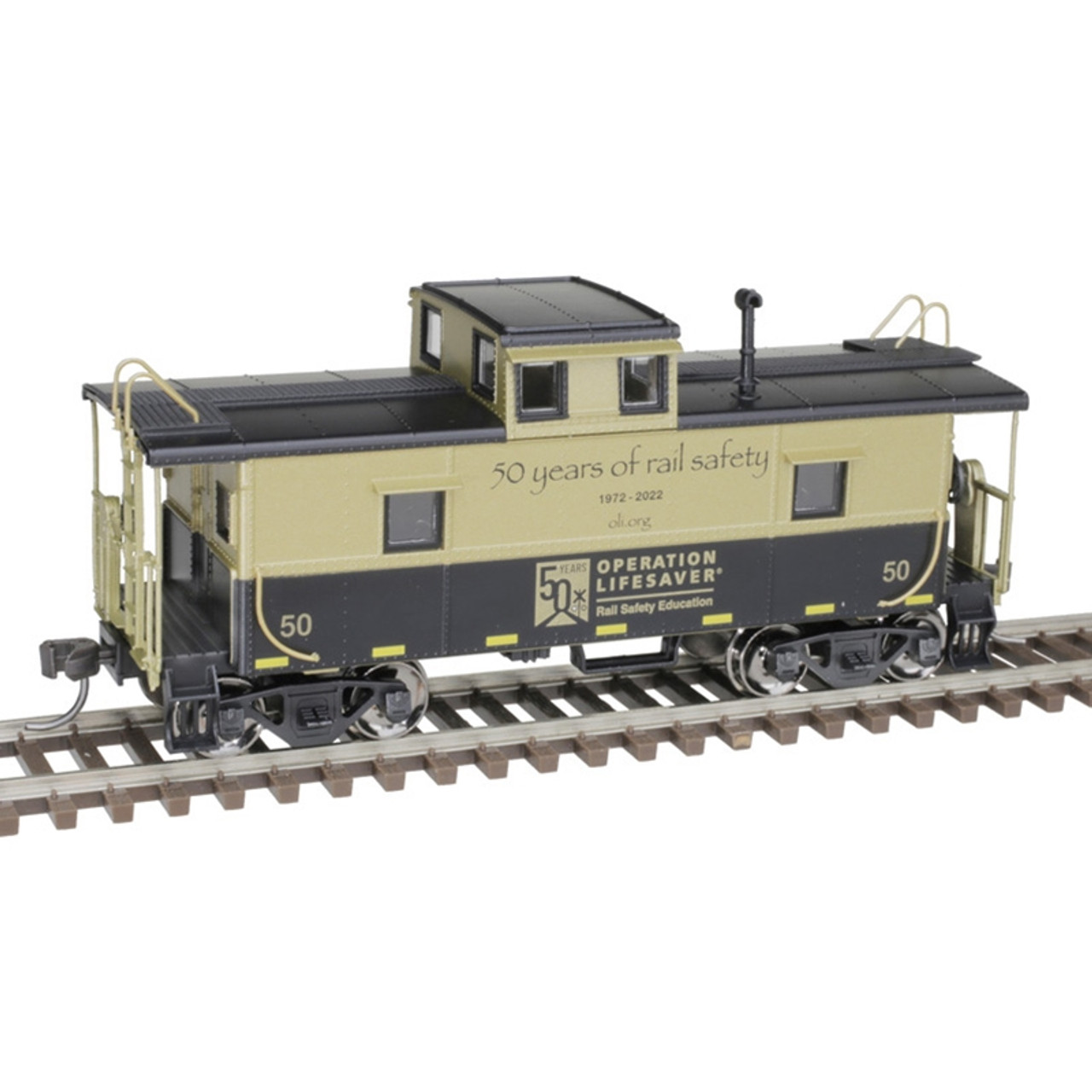 Atlas 20 006 932 HO Trainman C&O Cupola Caboose - Operation Lifesaver #50