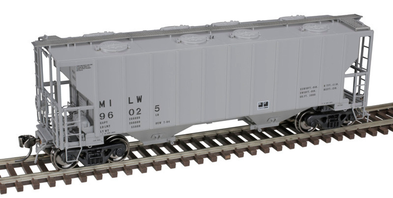 Atlas 20 007 123 HO Master Plus Portec 3000 Covered Hopper - Milwaukee Road #96089