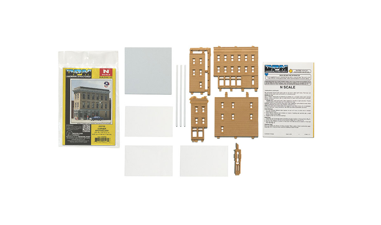 Design Preservation Models 50700 Corner Apothecary - N Scale Kit Details