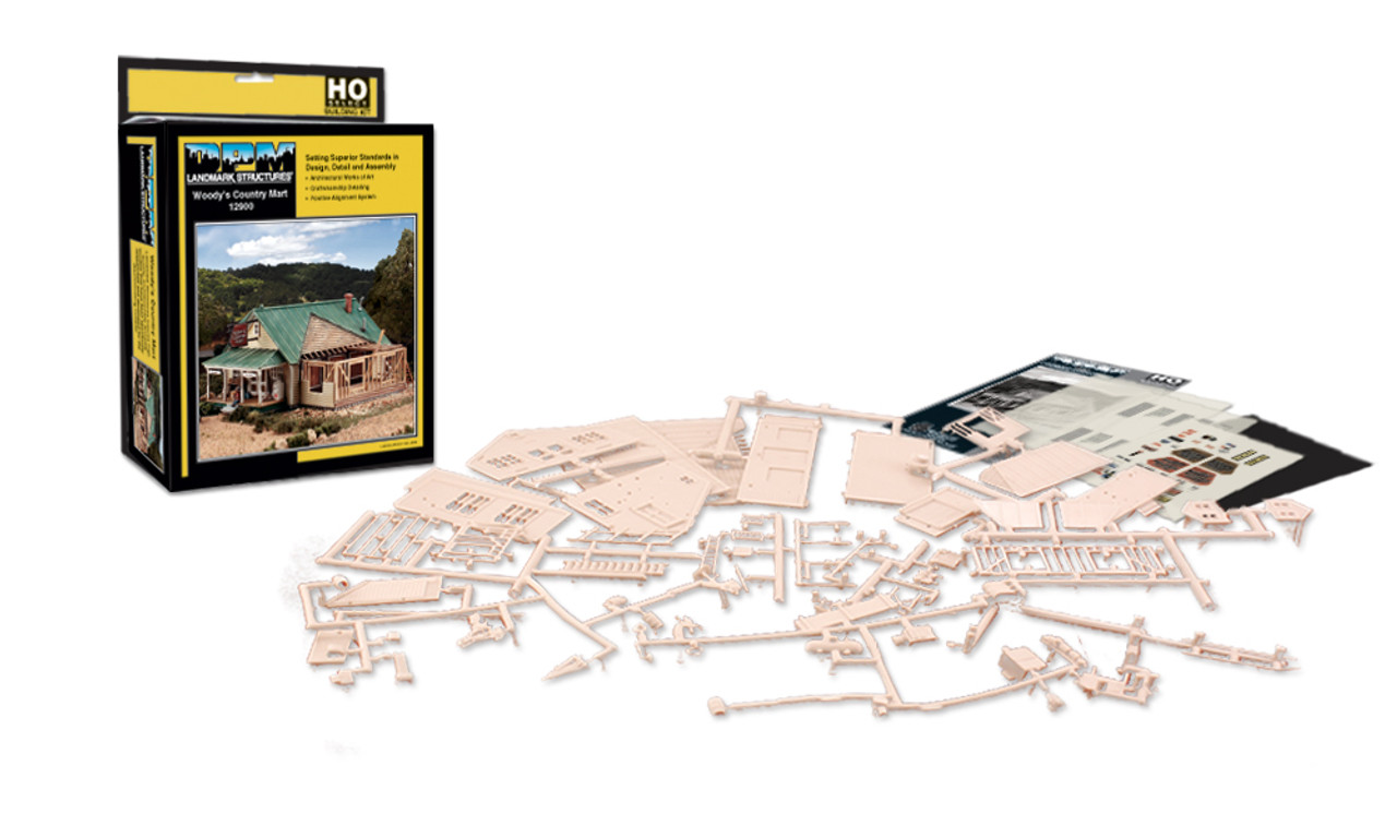 Design Preservation Models 12900 Woody's Country Mart - HO Scale Kit Details