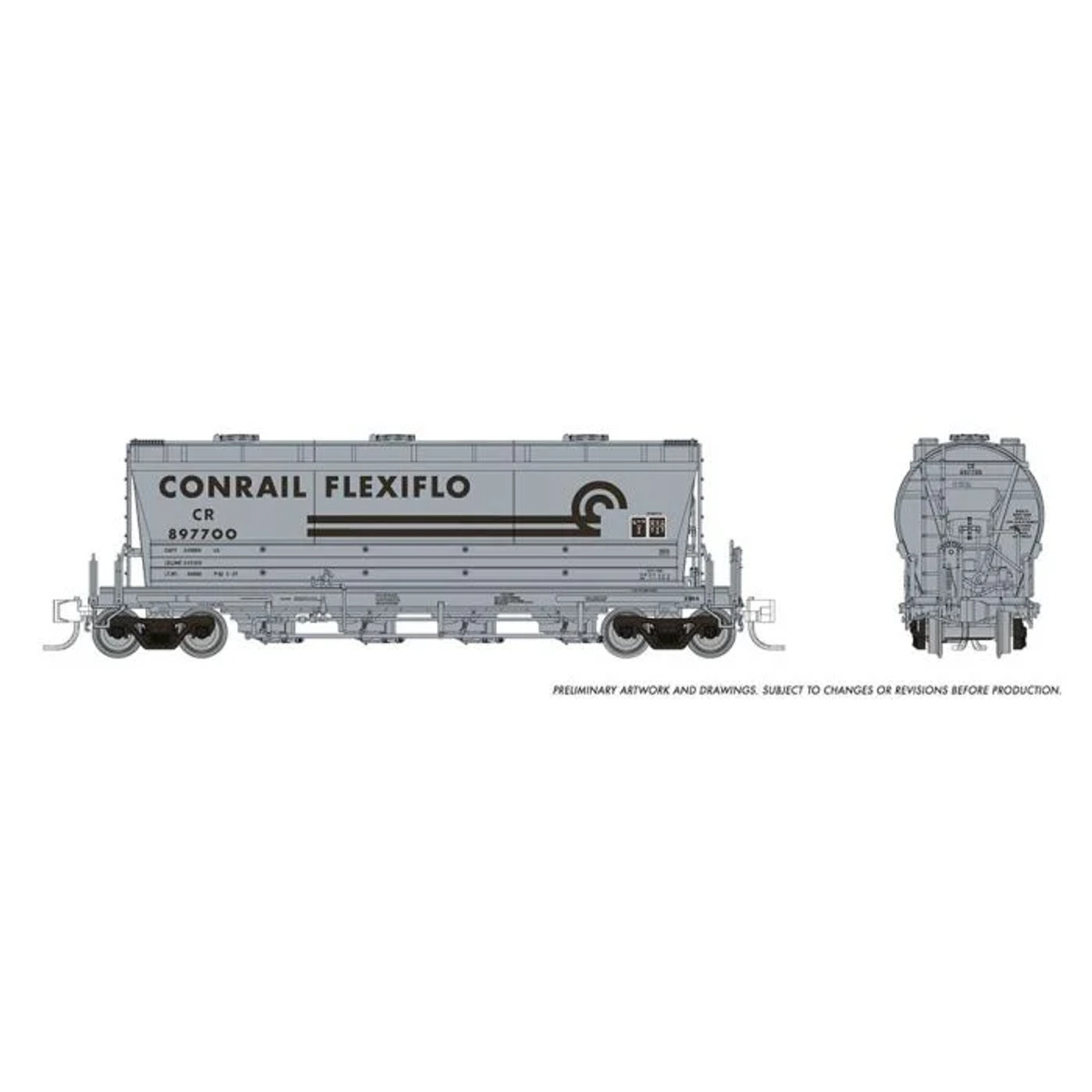 Rapido 533007A N ACF Flexi Flo Hopper (Late) - CR - Billboard Repaint Single Car