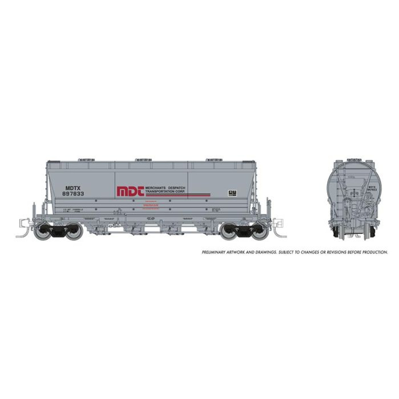 Rapido 533010A N ACF Flexi Flo Hopper (Late) - MDTX - Repaint Single Car