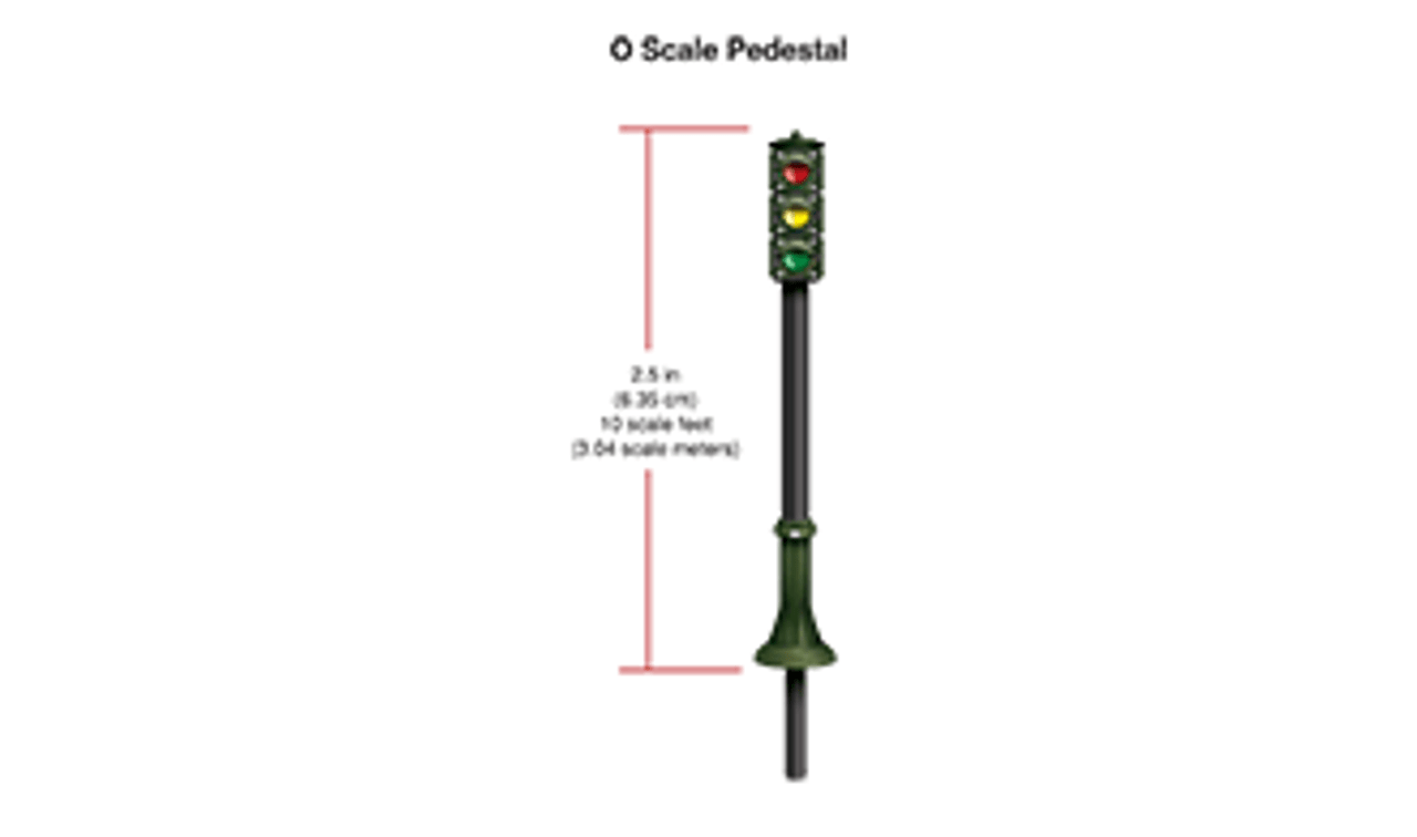 Woodland Scenic JP5664  Pedestal Traffic Lights - O Scale Details