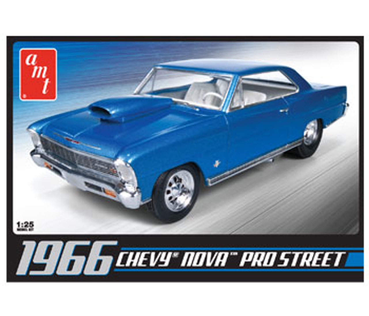 AMT 636 1/25 1966 Chevy Nova Pro Street Plastic Model Kit