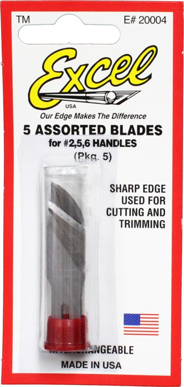 Excel 20004 Assorted Heavy Duty Blades - 5pcs. 1 - #2, #19, #22 & 2 - #24