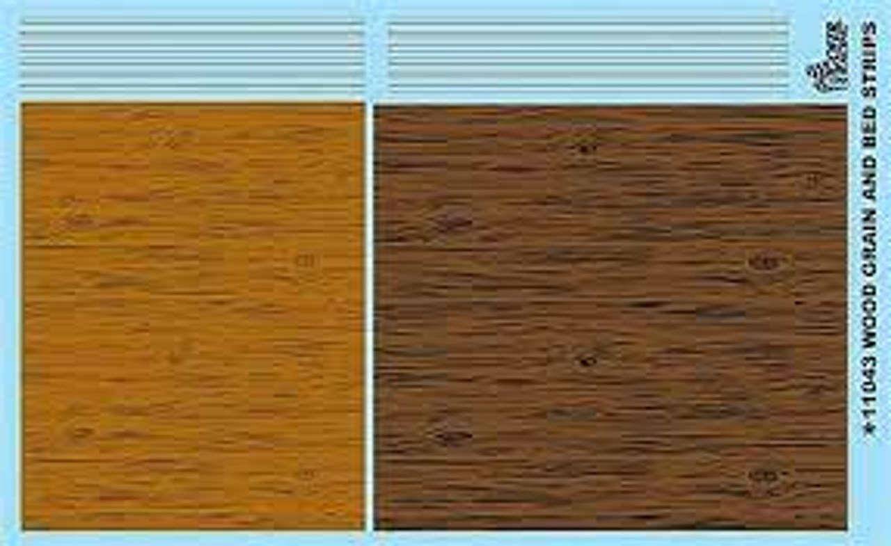 Gofer Racing Decals 11043 Wood Grain And Bed Strips Model Car Decal Sheet