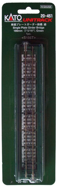 Kato 20-451 N 186mm (7 5/16") Single Track Plate Girder Bridge, Green
