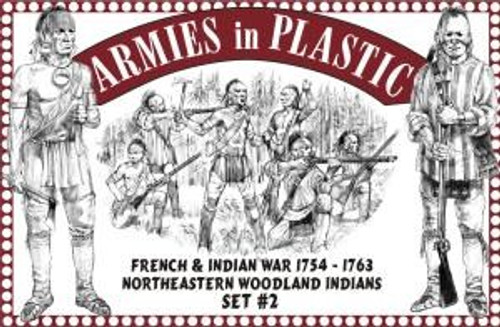 Armies In Plastic 5548 1/32 French & Indian War - 1754 -1763 Northeastern Woodland Indians - Set #2 Toy Soldiers