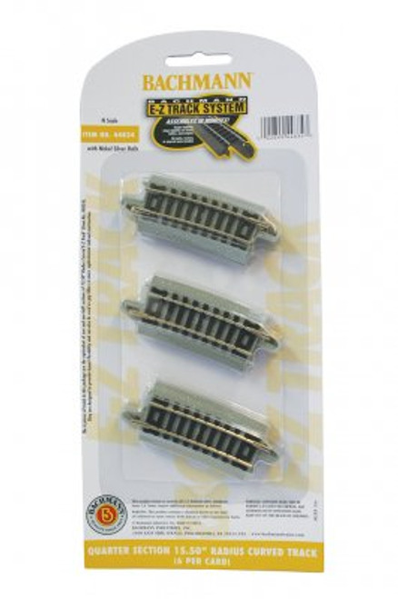Bachmann 44834 N E-Z Track Quarter Sections 15.50" Radius Curved