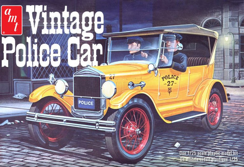 AMT 1182 1/25 1927 Ford T Vintage Police Car Plastic Model Kit