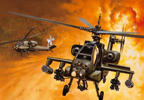 Italeri 159 1/72 AH-64 Apache Helicopter Plastic Model Kit