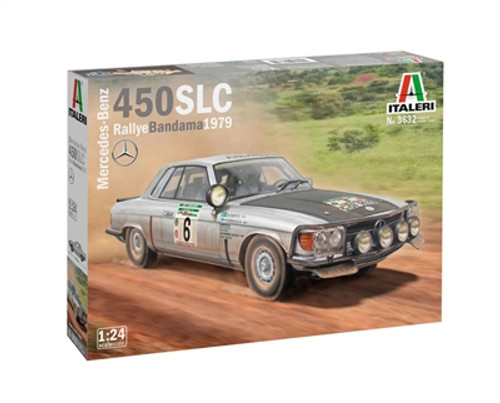 Italeri 3632 1/24 Mercedes 450 SLC Rally del Bandama 1979 Plastic Model Kit