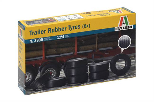 Italeri 3890 1/24 Trailer Rubber Tires Model Kit Box