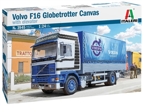 Italeri 3945 1/25 Volvo F16 Globetrotter Canvas w/lift Plastic Model Kit