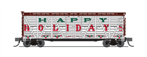 Broadway Limited 6587 N Holiday Season Stock Car, "Happy Holidays", Holiday Sounds