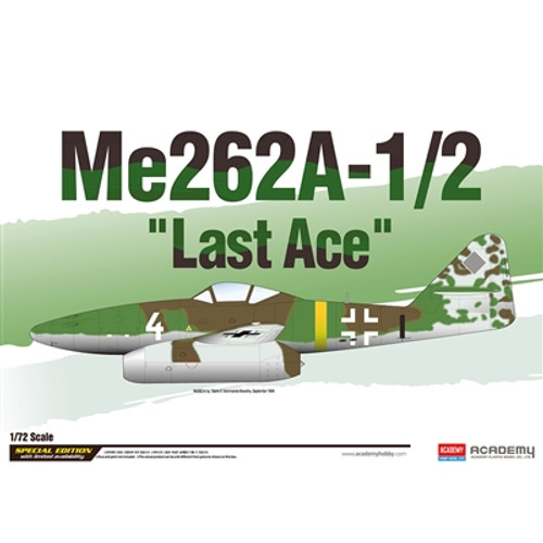 Academy 12542 1/72 Me262A-1/2 "Last Ace" Plastic Model Kit