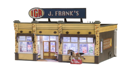 Woodland Scenics BR5851 O J. Frank's Grocery Prebuilt w/lights