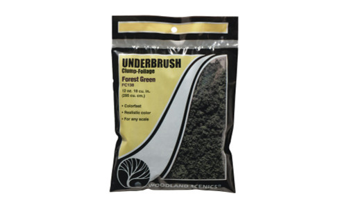 Woodland Scenics FC138 Underbrush Forest Green Bag Package