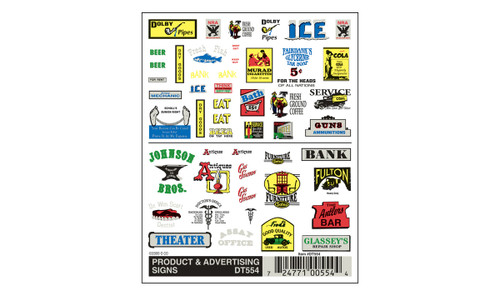 Woodland Scenics DT554 Product and Advertising Signs