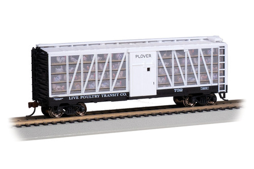 Bachmann 15906 HO Scale Poultry Transport Car - Live Poultry Transit Co #732 Plover with Turkeys