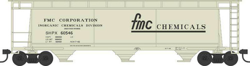 Bowser 38141 N Scale Cylindrical Hopper Car - FMC Chemicals Road #60548