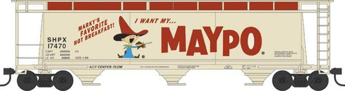 Bowser 38147 N Scale Cylindrical Hopper Car - Maypo Road #17480