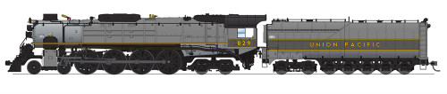 Broadway Limited 7366 HO Union Pacific 4-8-4, Class FEF-2, #829, TTG w/ Yellow, Paragon4 Sound/DC/DCC, Smoke