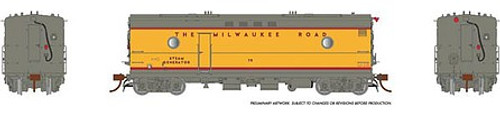 Rapido 107333 HO Scale Steam Heater Car - Milwaukee Road #74 1955 UP Scheme