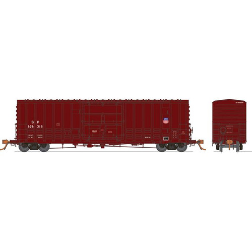 Rapido 137008 HO Scale B100 Boxcar - SP/UP Shield Repaint 6-pack