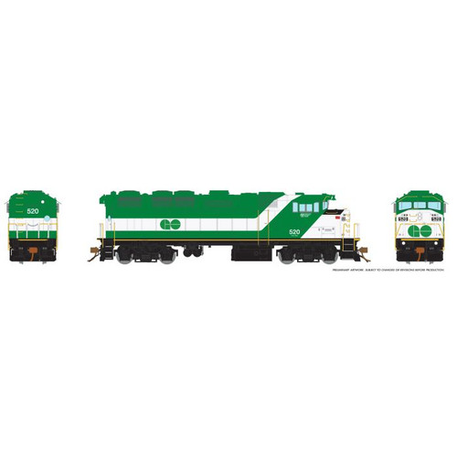 Rapido 019003 HO F59PH DC/Silent - GO Transit Delivery #528