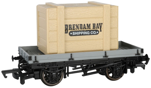 Bachmann 77403 Ho 1 Plank Wagon W/Brendam Bay Shipping Co. Crate