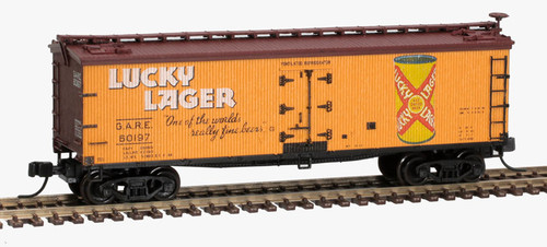 Atlas 50 005 624 N N 40' Wood Reefer - Lucky Lager #60202