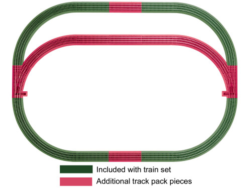 Lionel 12031 FASTRACK Outer-Passing Loop Add-On Track Pack