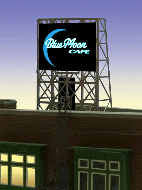Miller Engineering 338960 N/Z Scales Blue Moon Cafe Billboard