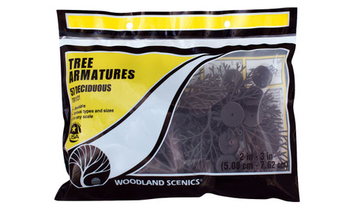 Woodland Scenics TR1121 2" to 3" Armatures (Deciduous) package