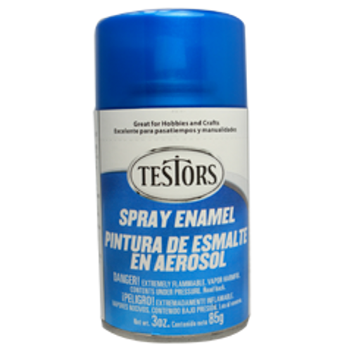 Testors 1257T Spray Enamel Blue - Transparent 3 oz