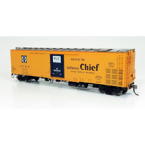 Rapido 156002 HO Santa Fe RR-56 Mechanical Reefer - San Francisco Chief Slogan - 4-Pack