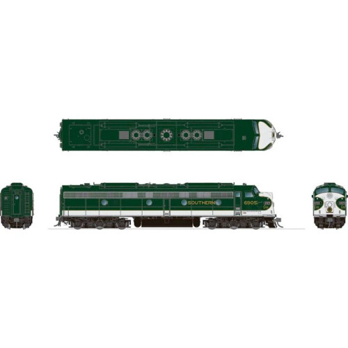 Rapido 028536 HO EMD E8A DC/DCC w/Sound - Southern - Crescent Scheme #6905K